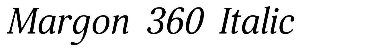 Margon 360 Italic